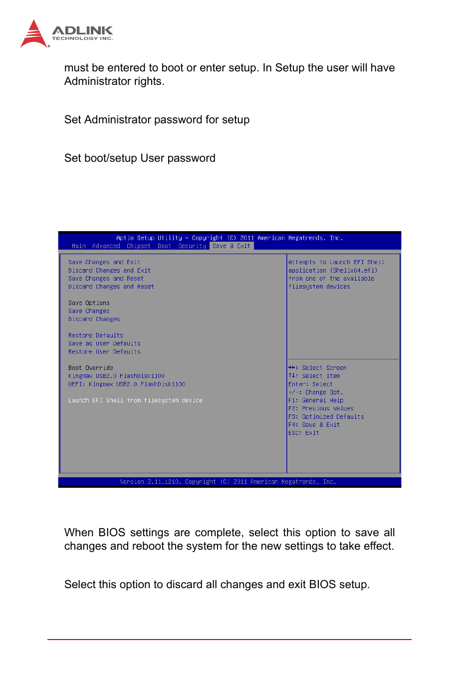 B.6 exit, Exit | ADLINK EOS-1200 User Manual | Page 102 / 108