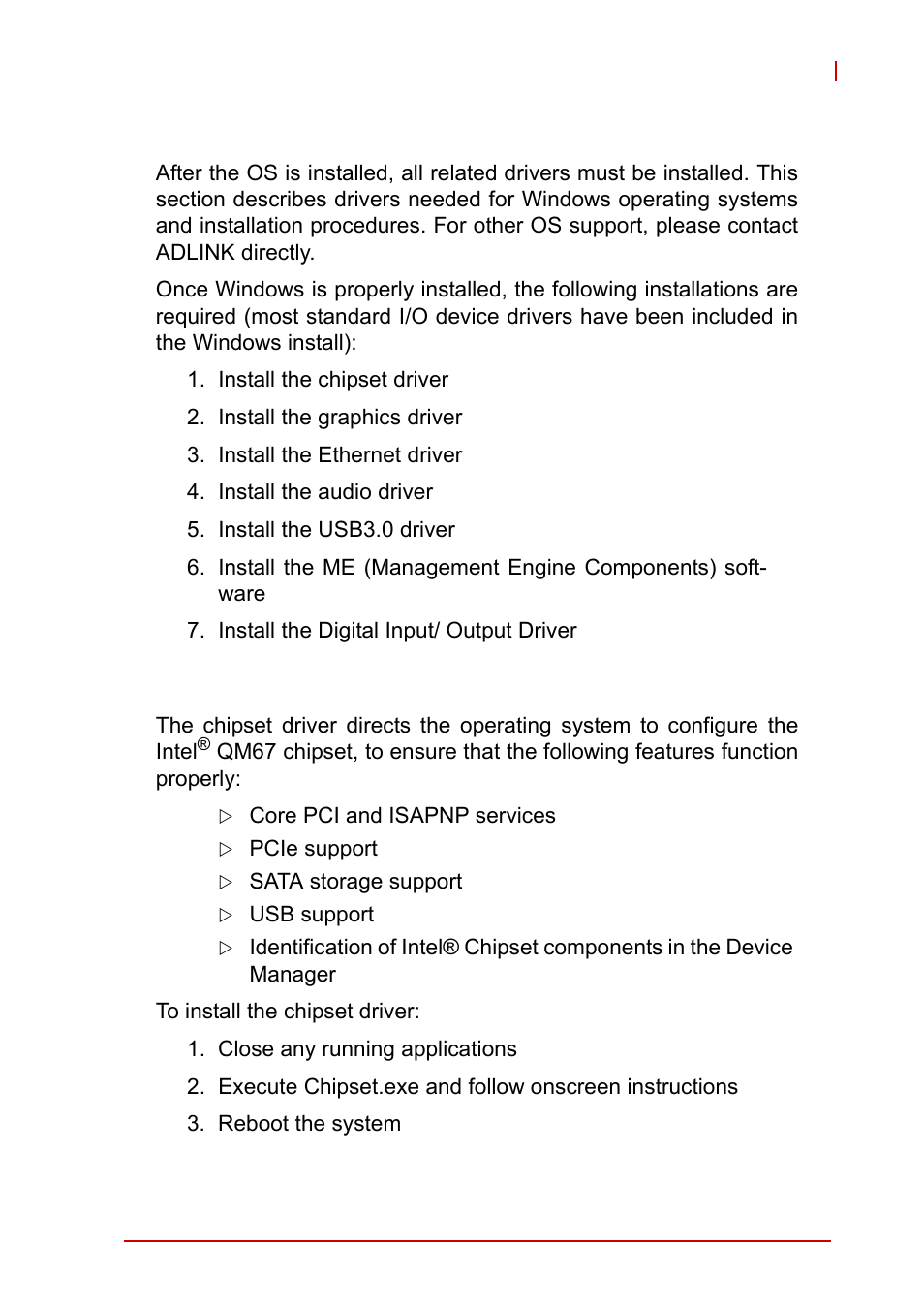 6 driver installation, 1 chipset driver installation, Driver installation | Chipset driver installation | ADLINK EOS-1200 User Manual | Page 47 / 108
