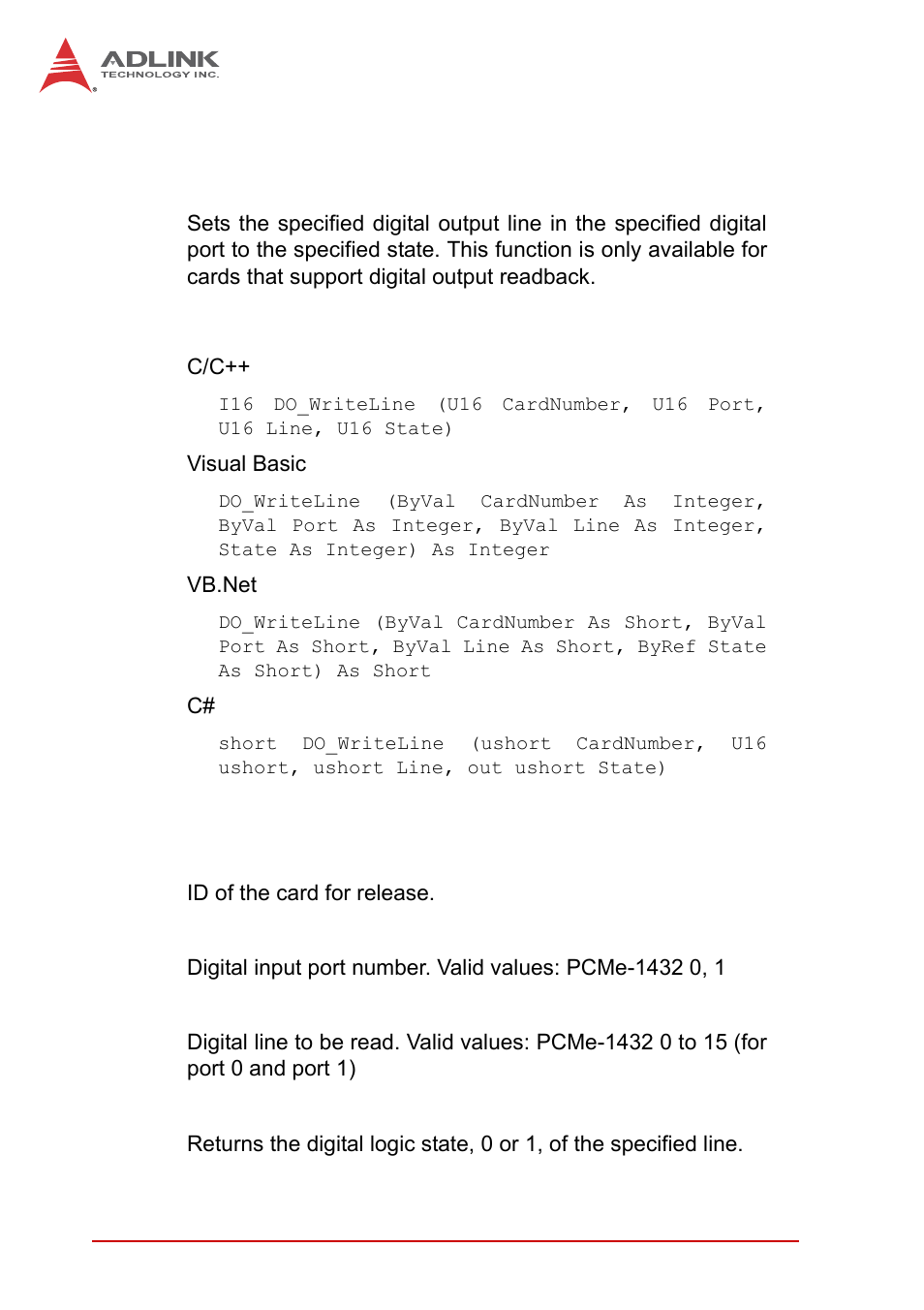 A.1.4 do_writeline, A.1.4, Do_writeline | ADLINK EOS-1200 User Manual | Page 64 / 108