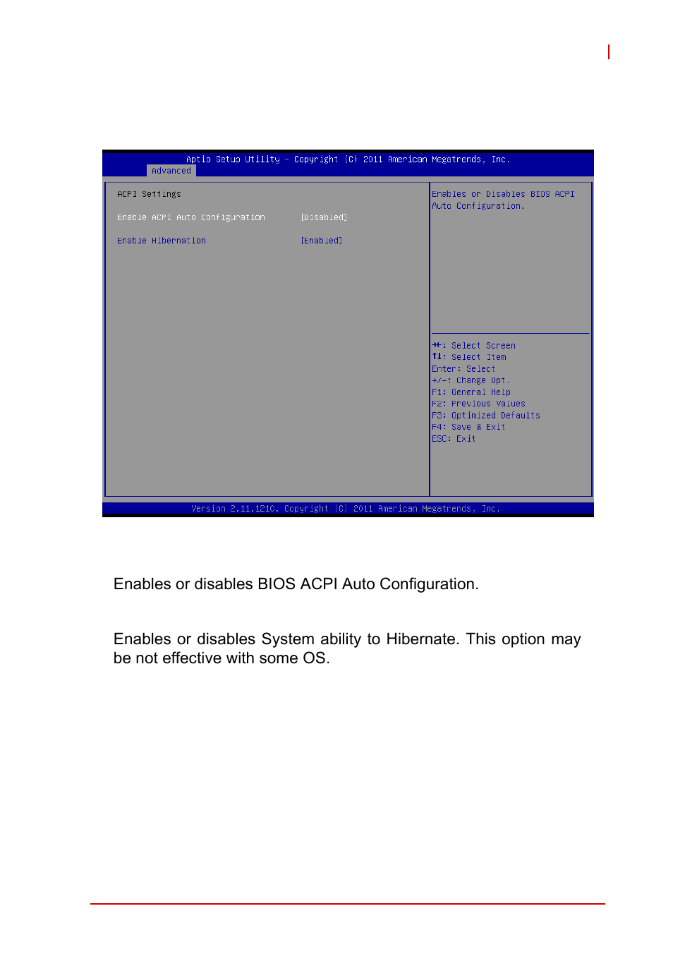 B.2.1 acpi settings, B.2.1, Acpi settings | ADLINK EOS-1200 User Manual | Page 85 / 108