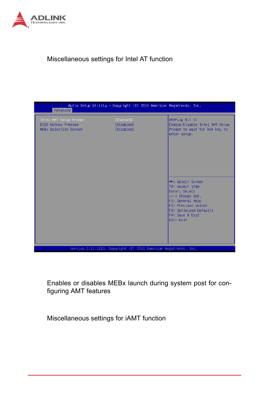 B.2.7 amt configuration, B.2.7, Amt configuration | ADLINK EOS-1200 User Manual | Page 92 / 108