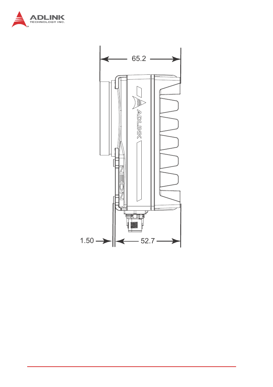 Figure 1-3: neon-1020/1040 side view | ADLINK NEON-1020 User Manual | Page 16 / 40