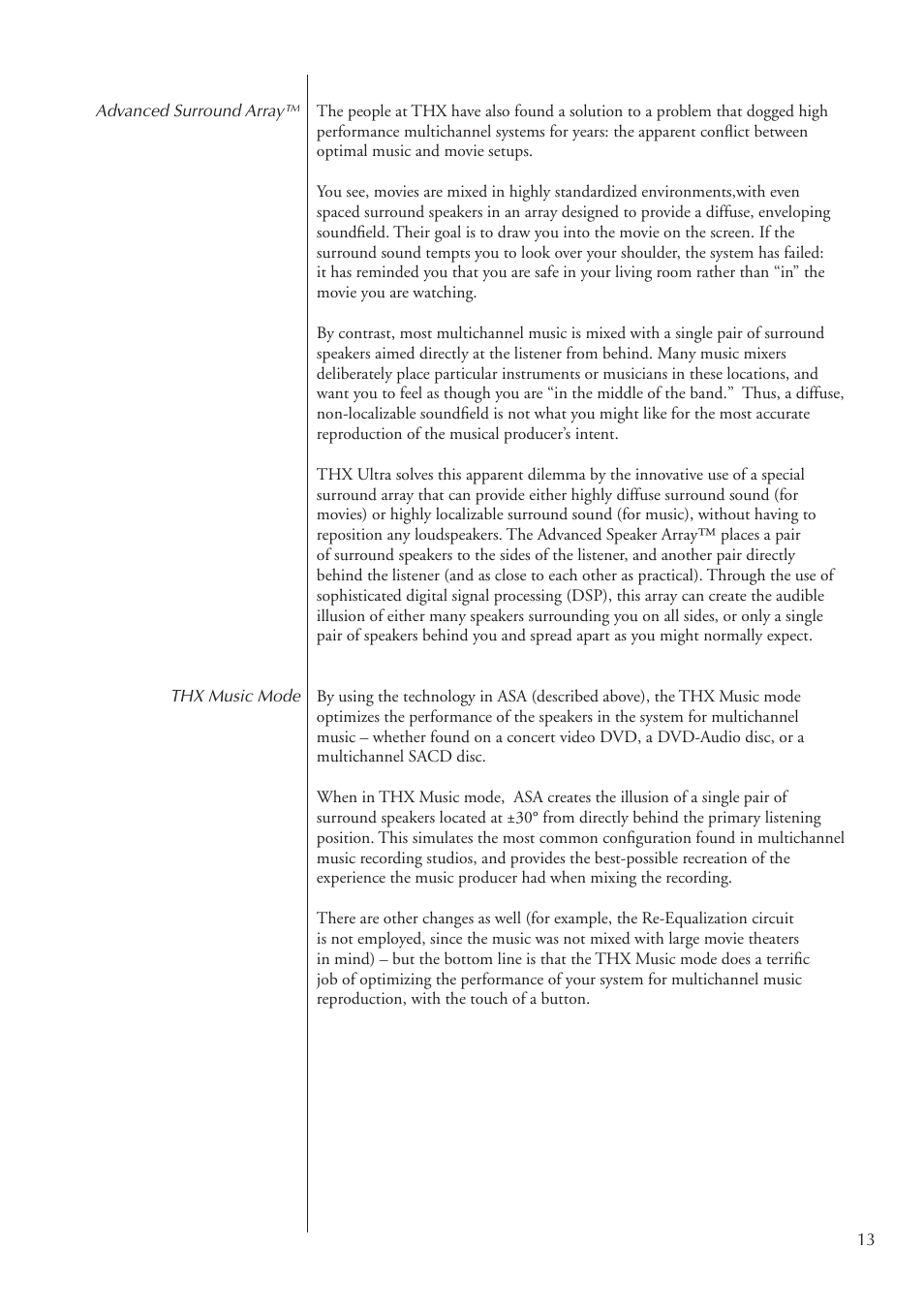 Classe Audio SSP-300 User Manual | Page 13 / 62