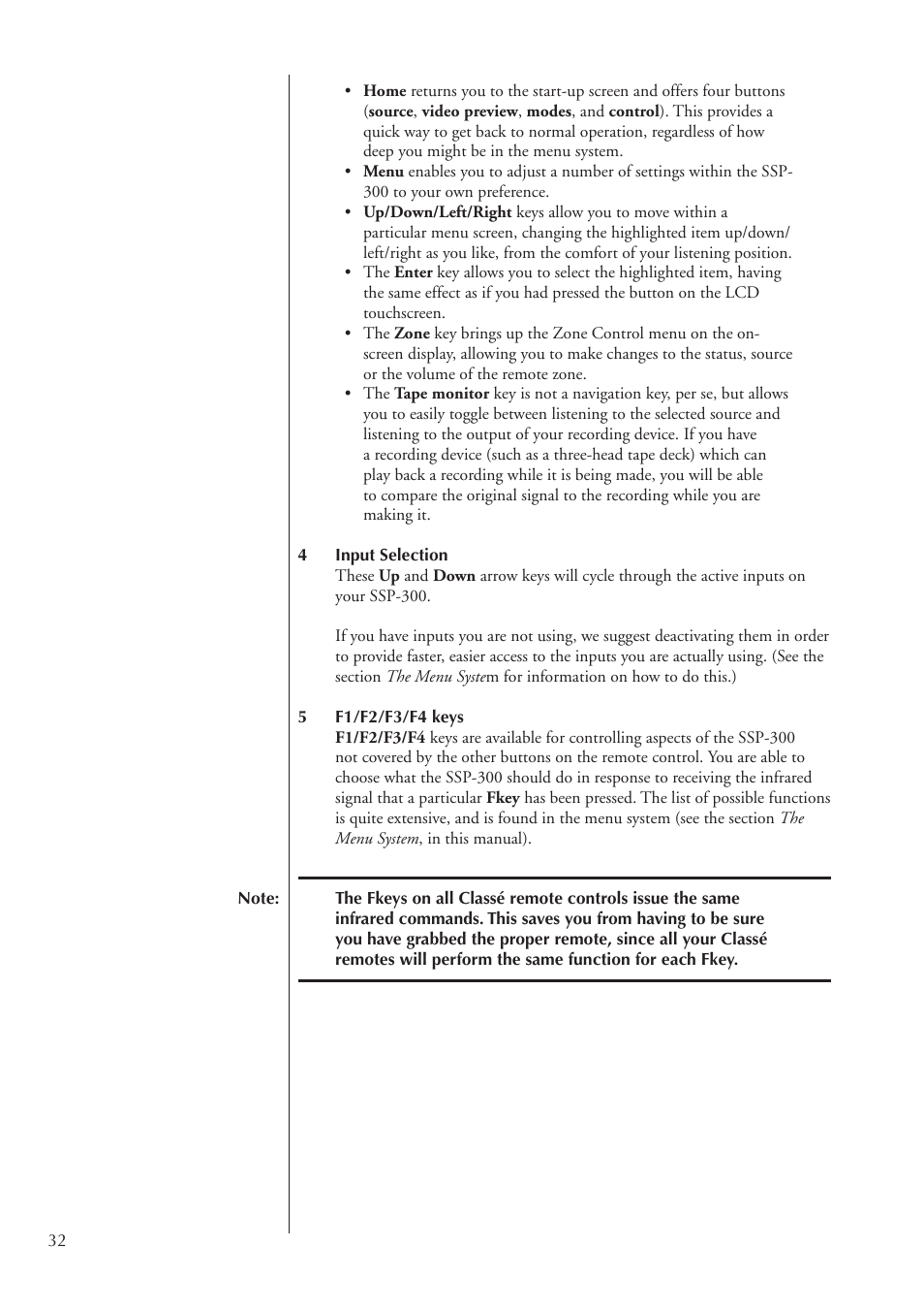 Classe Audio SSP-300 User Manual | Page 32 / 62