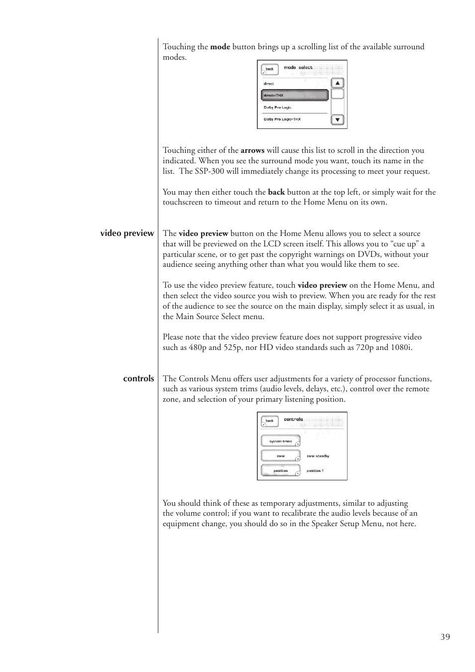 Classe Audio SSP-300 User Manual | Page 39 / 62