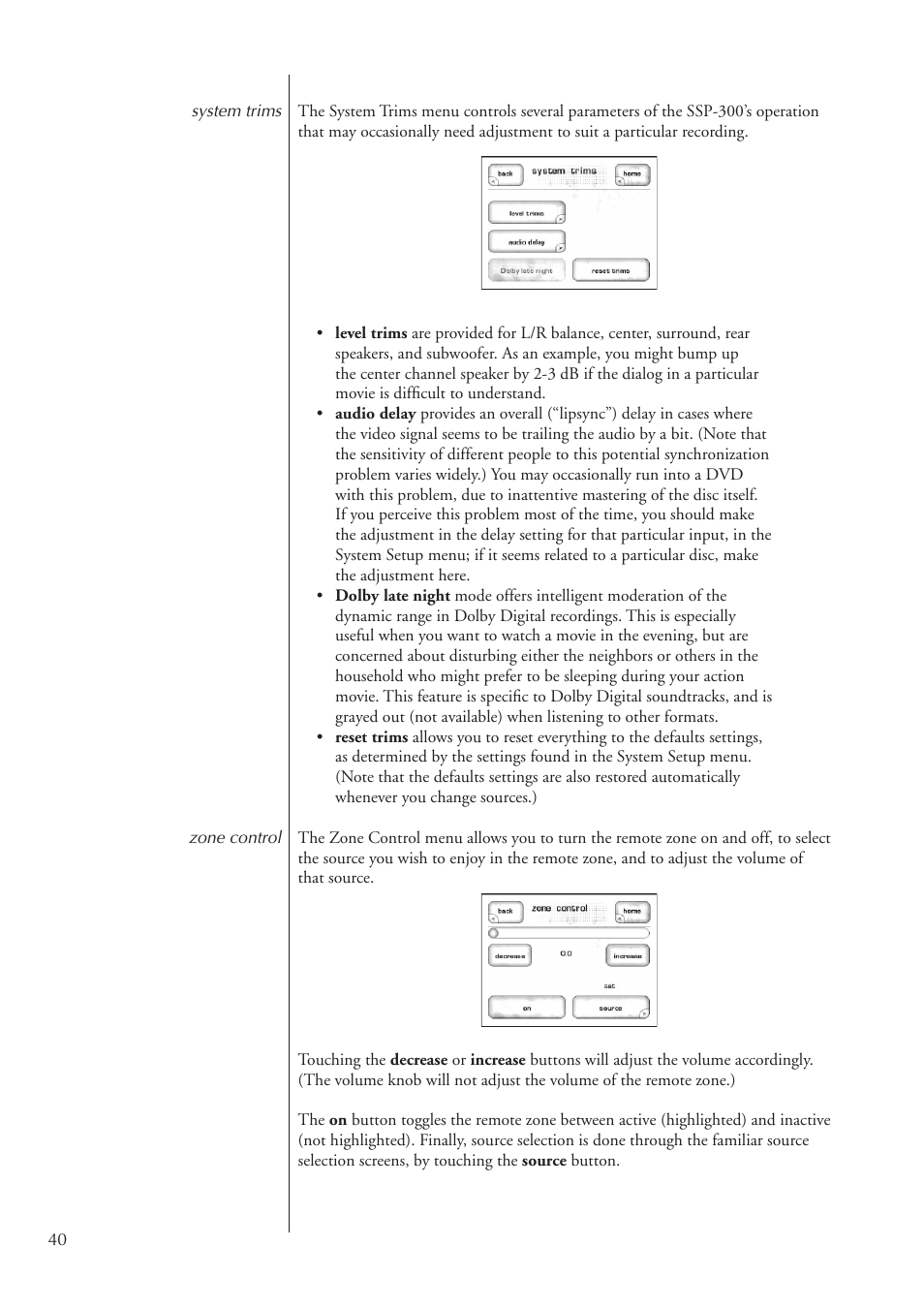 Classe Audio SSP-300 User Manual | Page 40 / 62