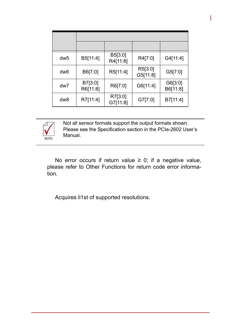 Get video capabilities | ADLINK PCIe-2602 User Manual | Page 33 / 88