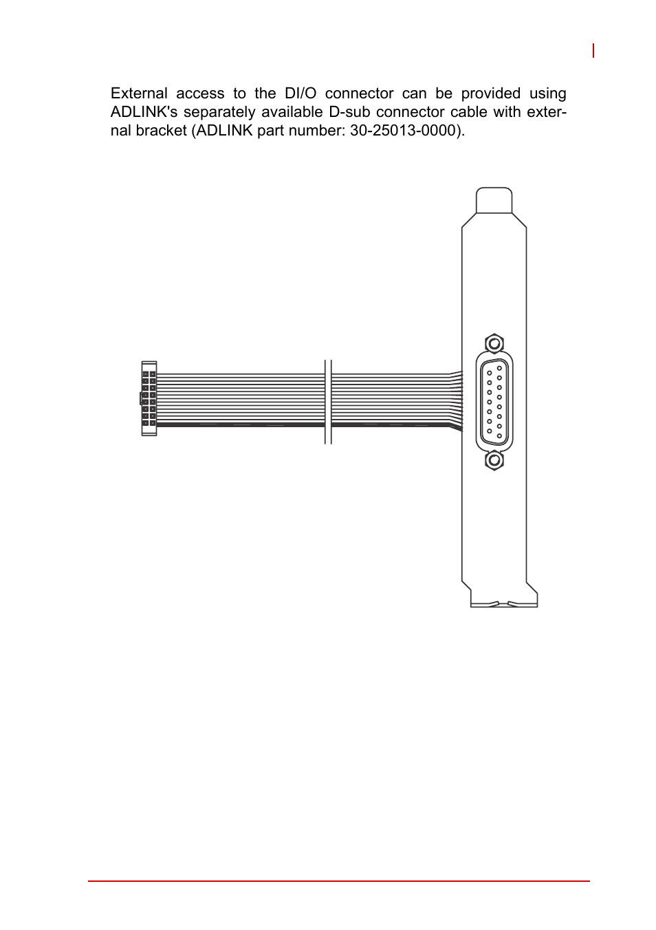 Figure 1-7: d-sub connector cable | ADLINK PCIe-2602 User Manual | Page 21 / 60