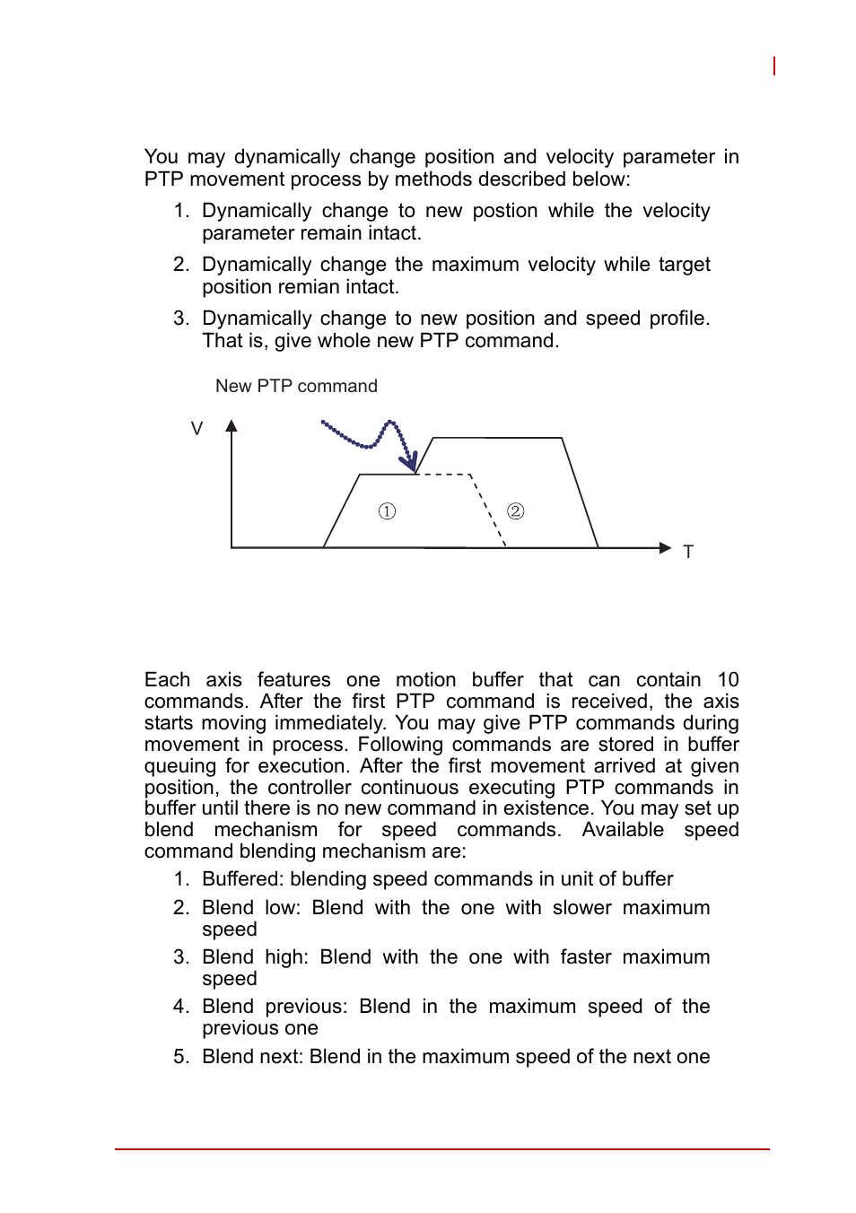 3 on the fly change, 4 continuous ptp move, On the fly change | Continuous ptp move, Figure 4-20, Dynamically change position and velocity | ADLINK AMP-208C User Manual | Page 117 / 193