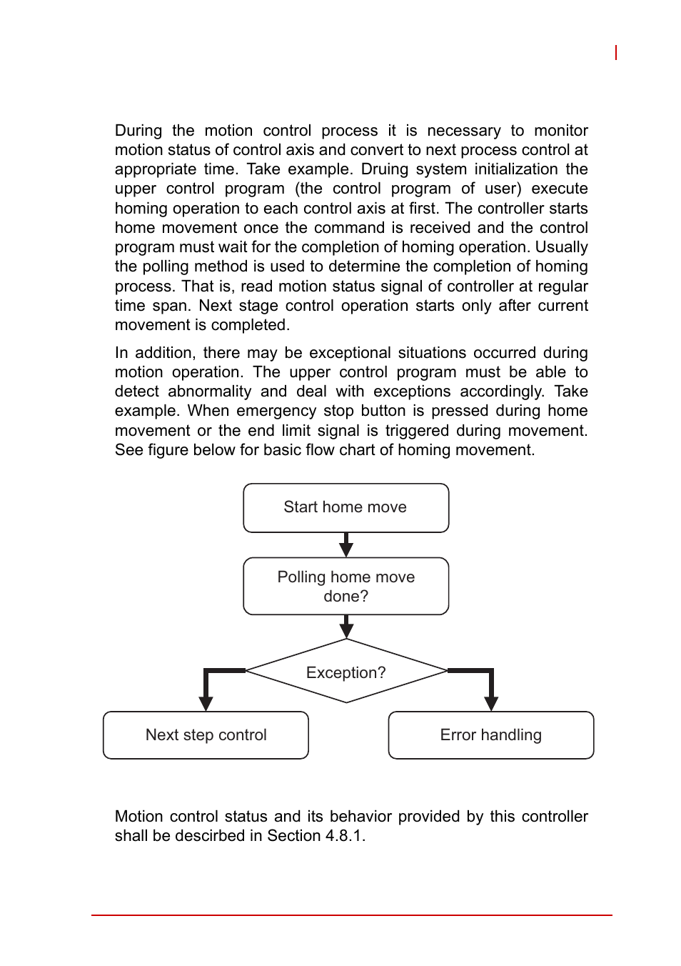 8 motion status monitoring, Motion status monitoring, Figure 4-43 | Motion status monitoring process | ADLINK AMP-208C User Manual | Page 136 / 193