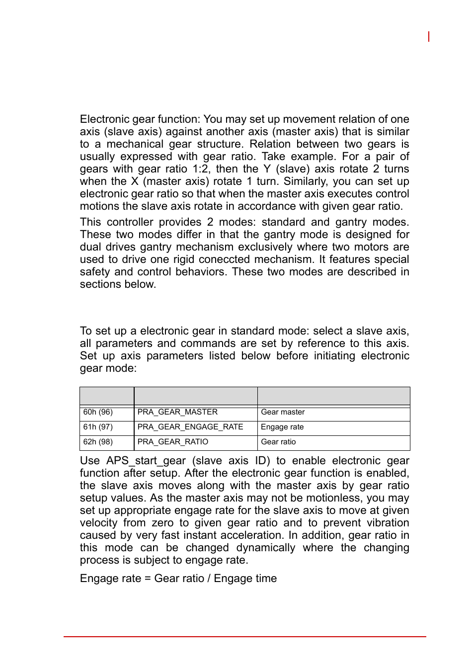 9 application functions, 1 electronic gearing, Application functions | Electronic gearing, 1 standard mode | ADLINK AMP-208C User Manual | Page 146 / 193