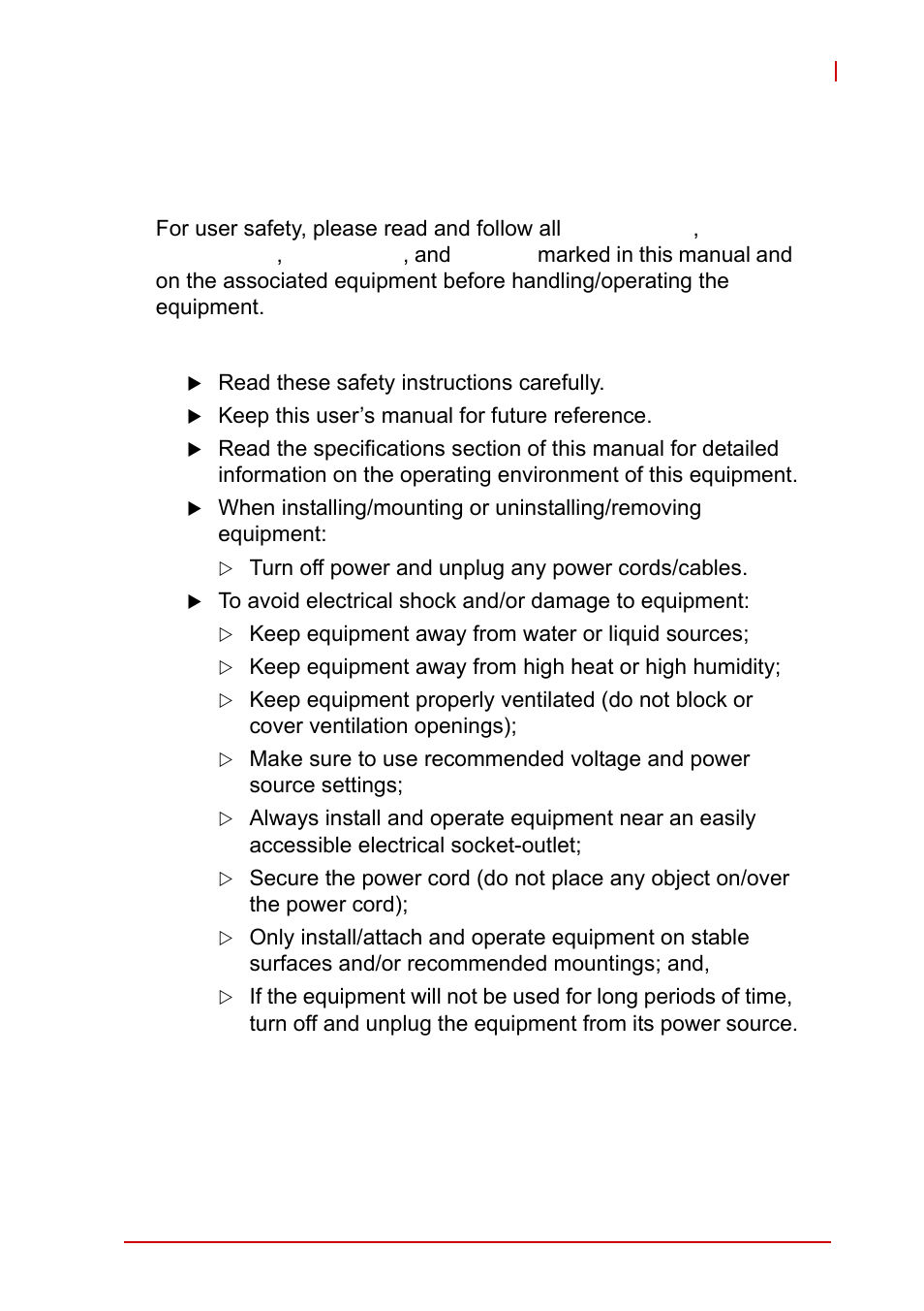 Important safety instructions | ADLINK AMP-208C User Manual | Page 190 / 193