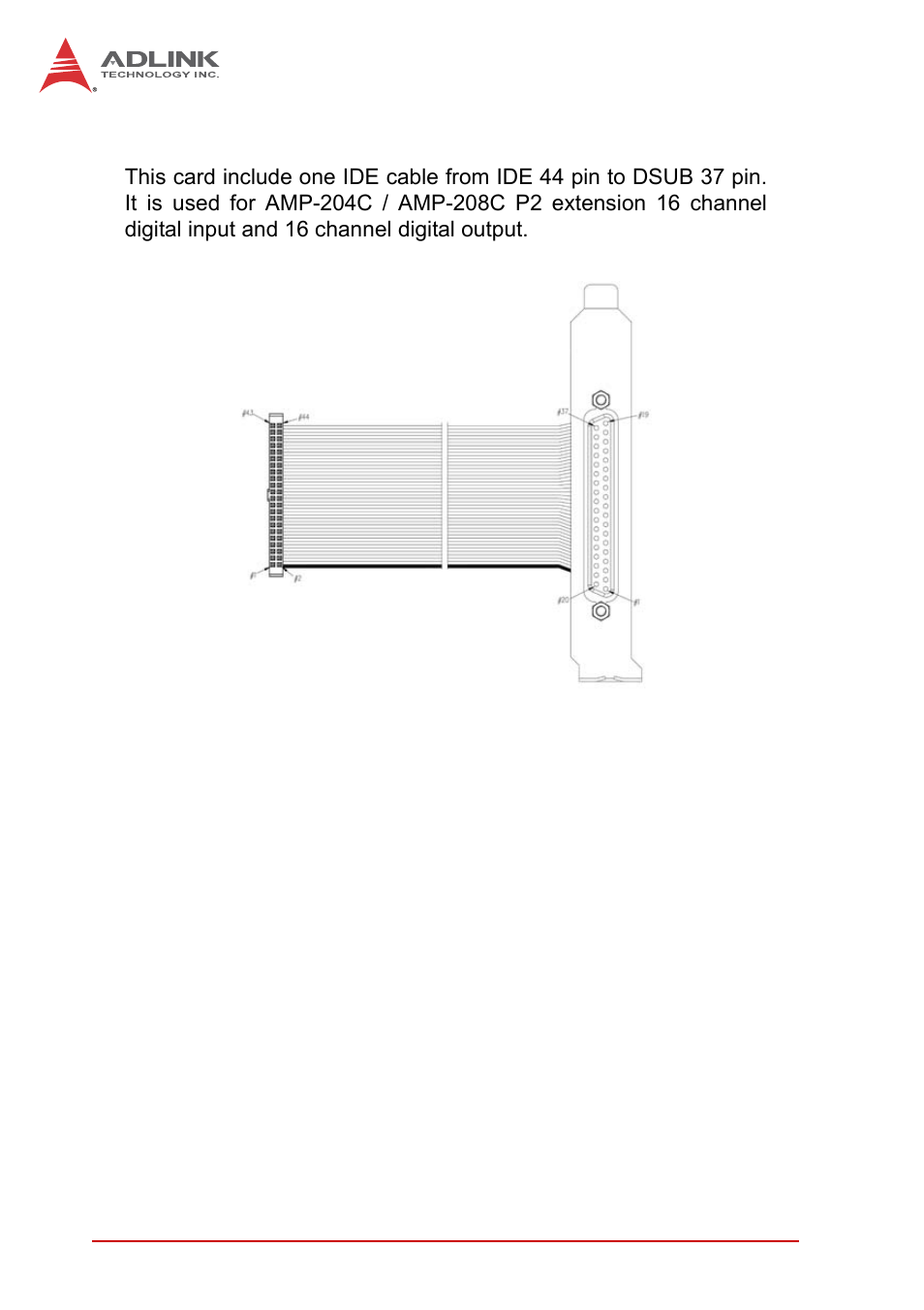 7 ide 44p – dsub 37p bus, Ide 44p – dsub 37p bus | ADLINK AMP-208C User Manual | Page 38 / 193