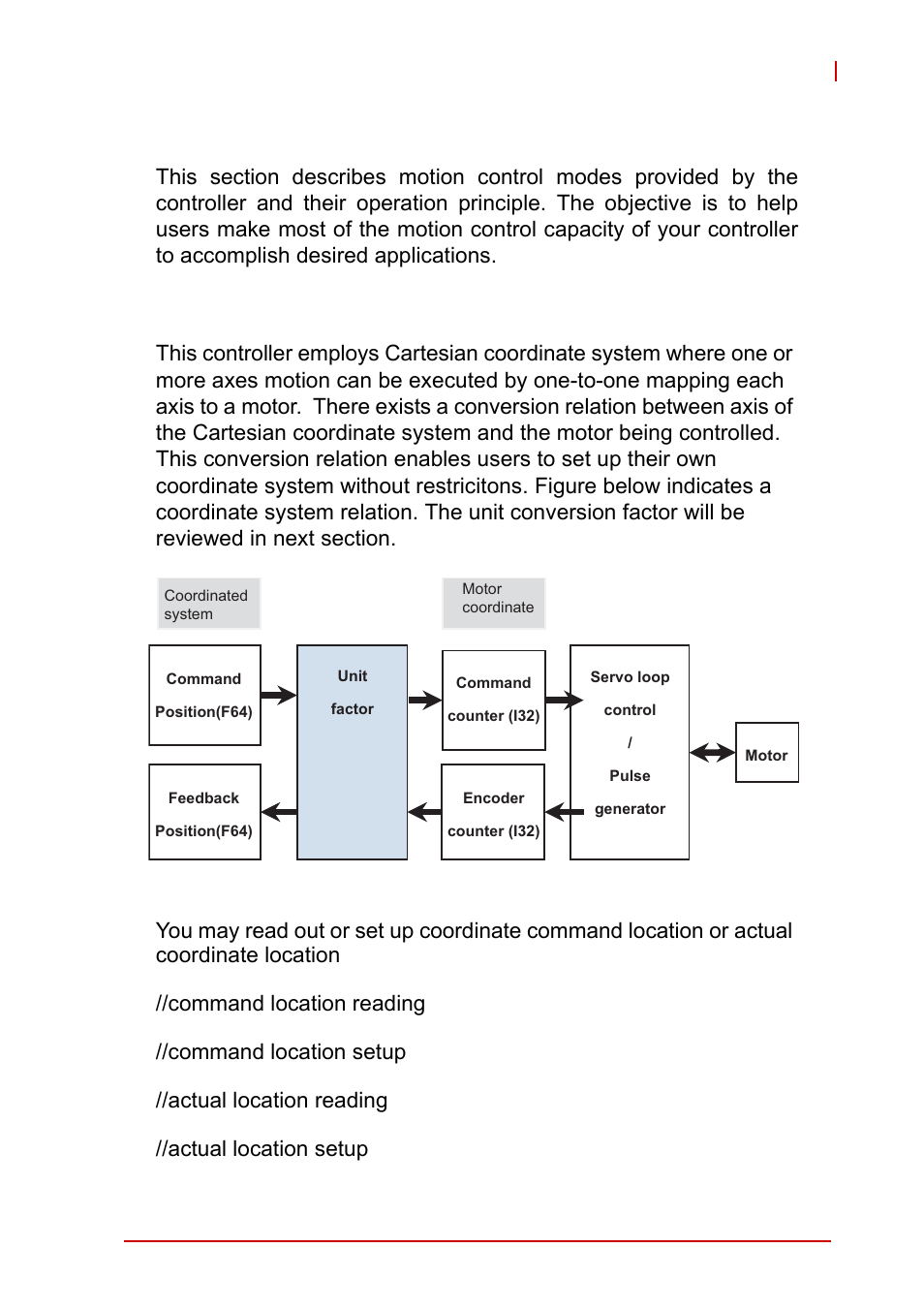 2 motion control operations, 1 coordinated system, Motion control operations | Coordinated system, Figure 4-3, Controller coordinates system block | ADLINK AMP-208C User Manual | Page 82 / 193