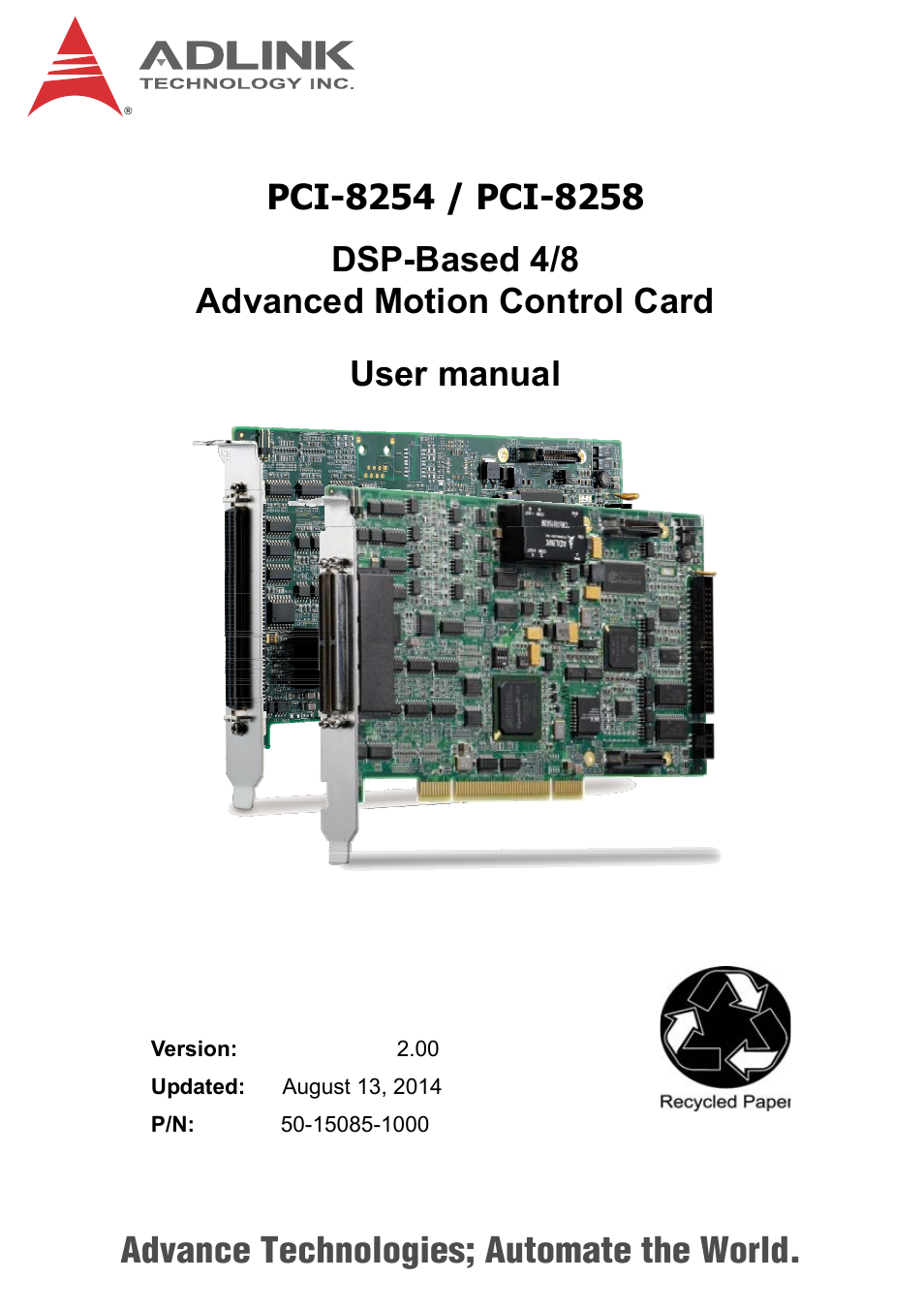 ADLINK PCI-8258 User Manual | 226 pages