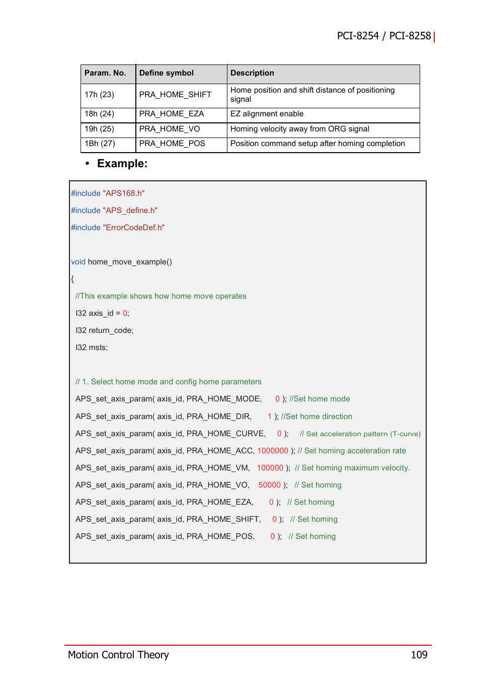 Example | ADLINK PCI-8258 User Manual | Page 123 / 226