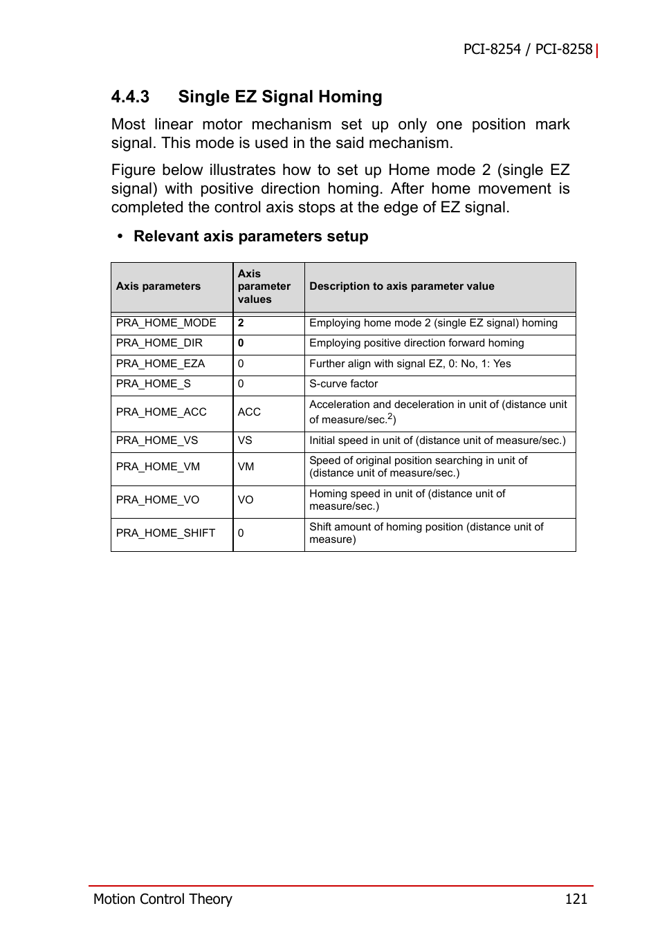 3 single ez signal homing, Single ez signal homing | ADLINK PCI-8258 User Manual | Page 135 / 226