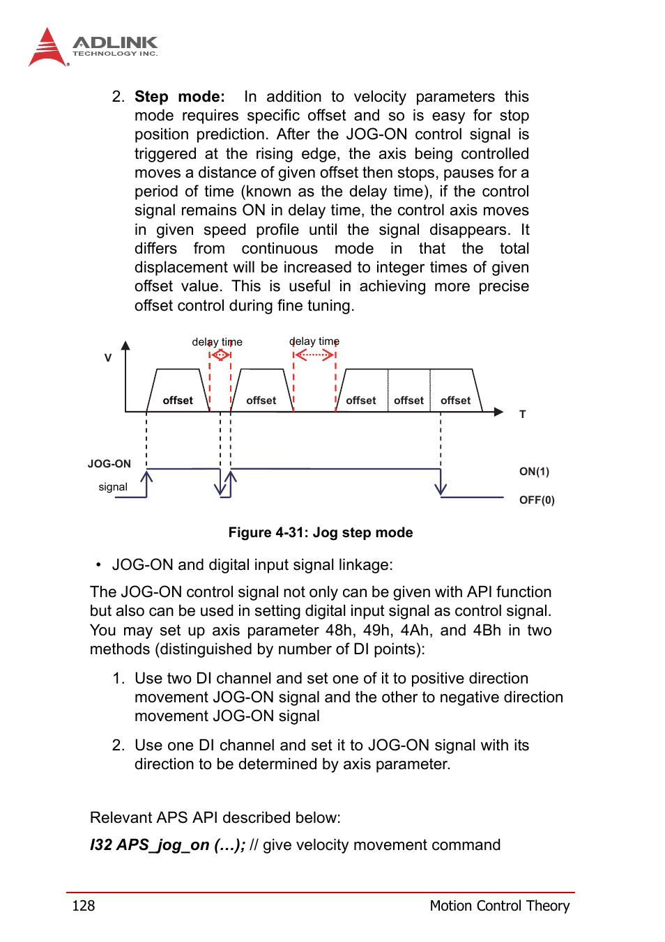 Figure 4-31, Jog step mode | ADLINK PCI-8258 User Manual | Page 142 / 226