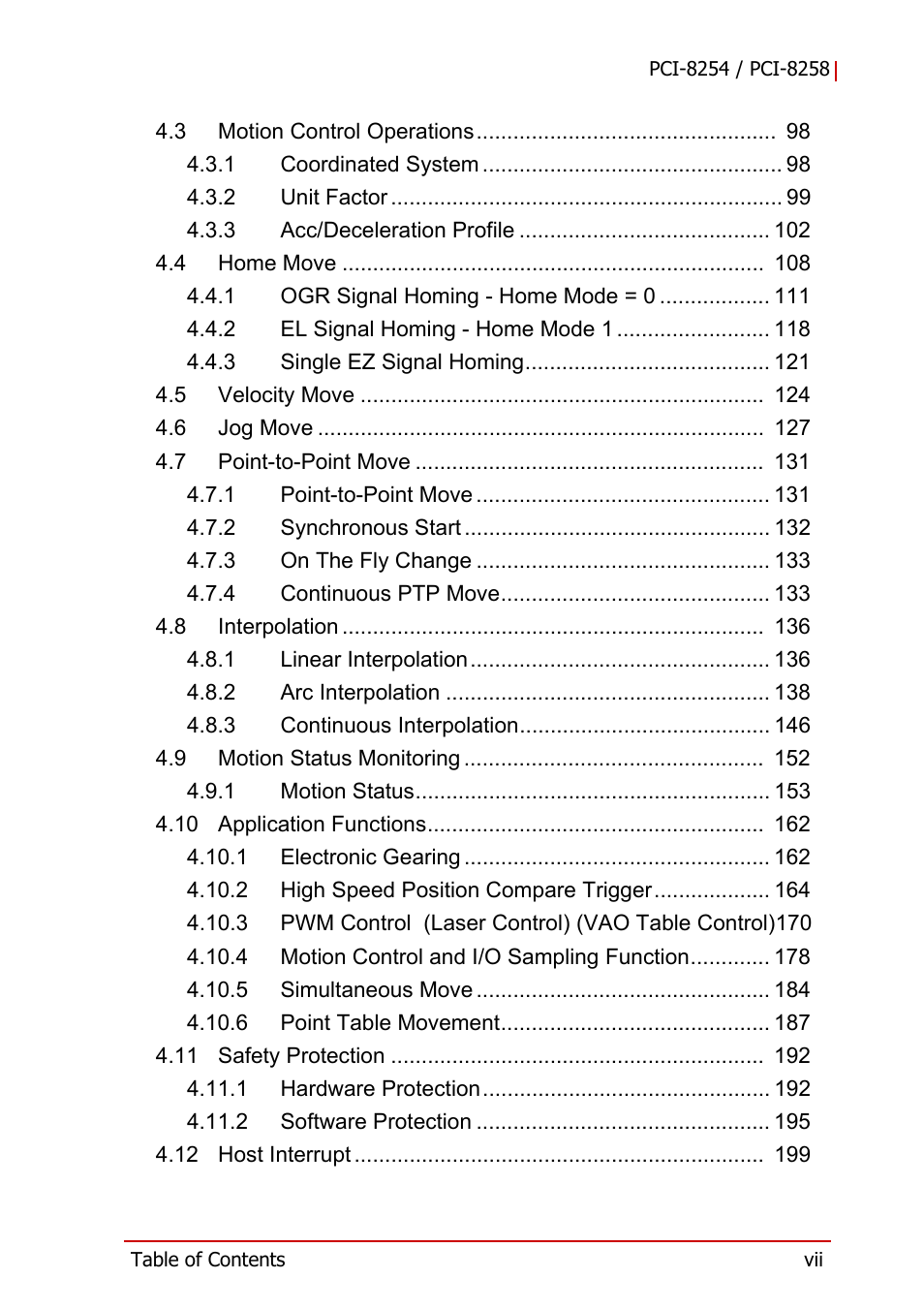 ADLINK PCI-8258 User Manual | Page 7 / 226