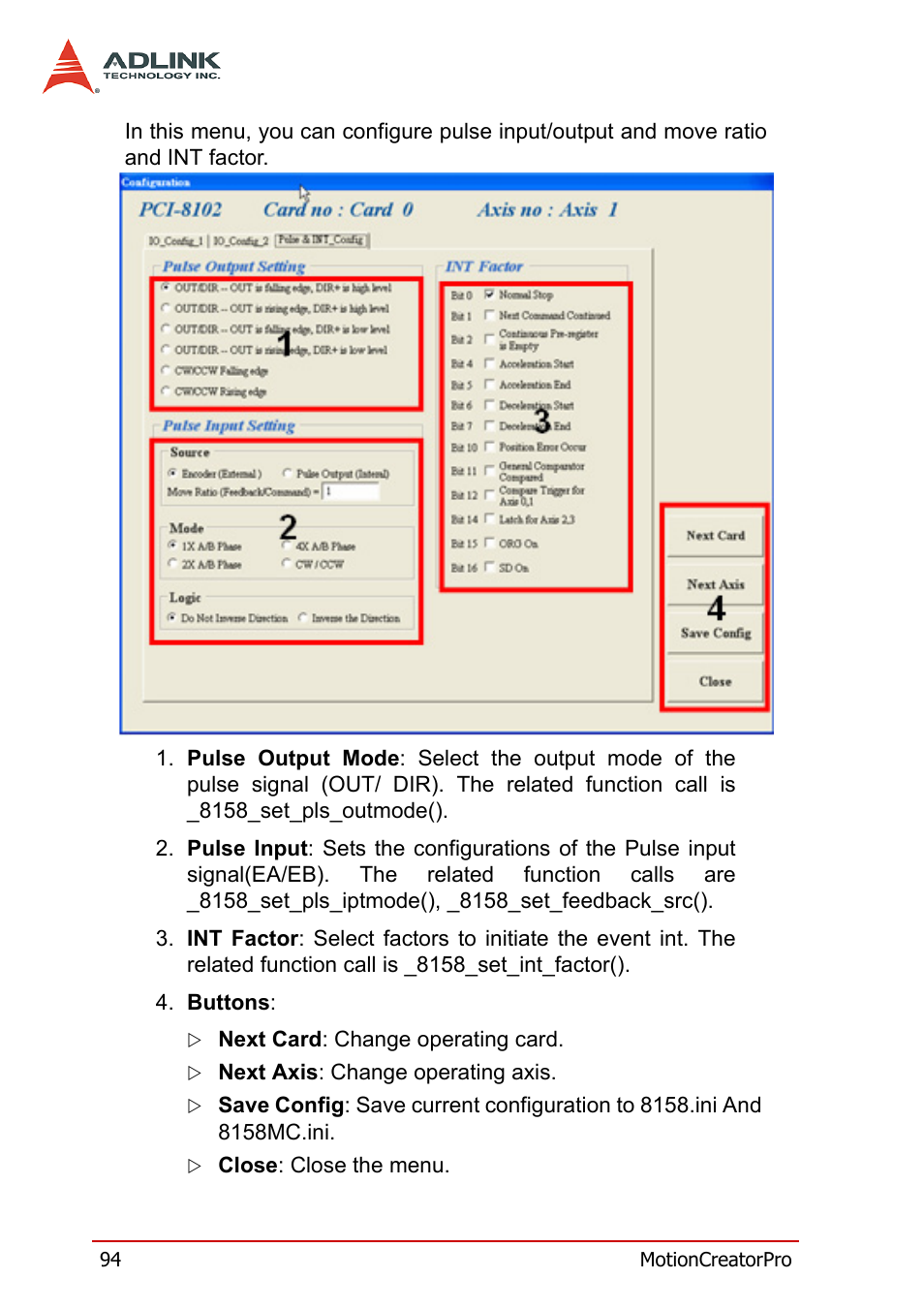 ADLINK PCI-8158 User Manual | Page 104 / 220