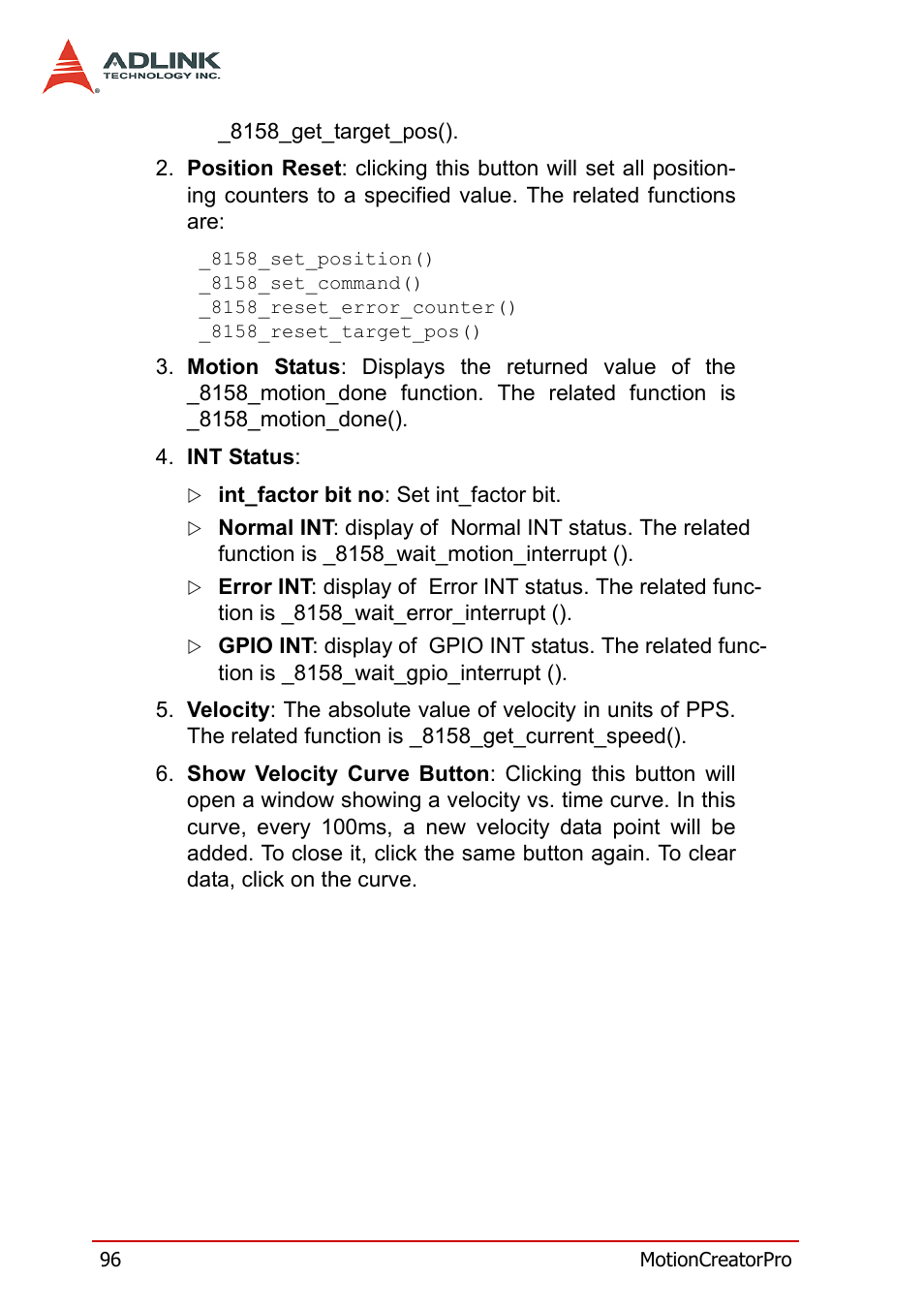 ADLINK PCI-8158 User Manual | Page 106 / 220