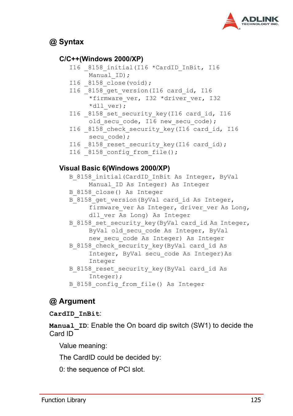 ADLINK PCI-8158 User Manual | Page 135 / 220