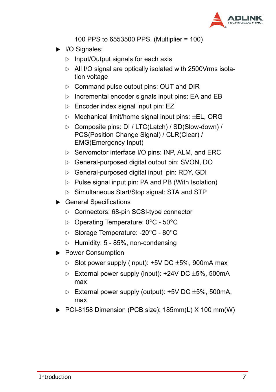 ADLINK PCI-8158 User Manual | Page 17 / 220