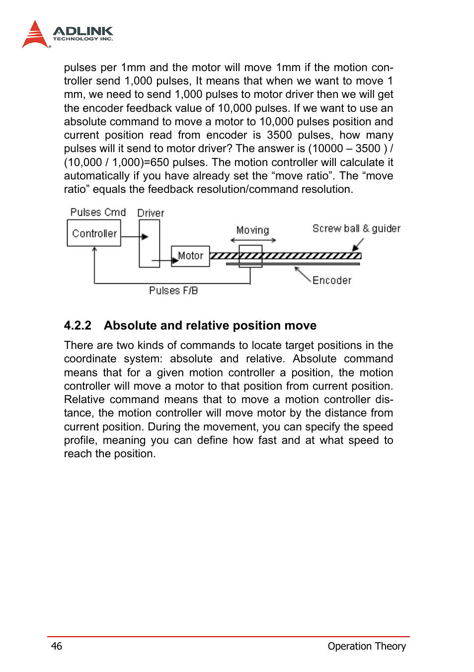 2 absolute and relative position move, Absolute and relative position move | ADLINK PCI-8158 User Manual | Page 56 / 220