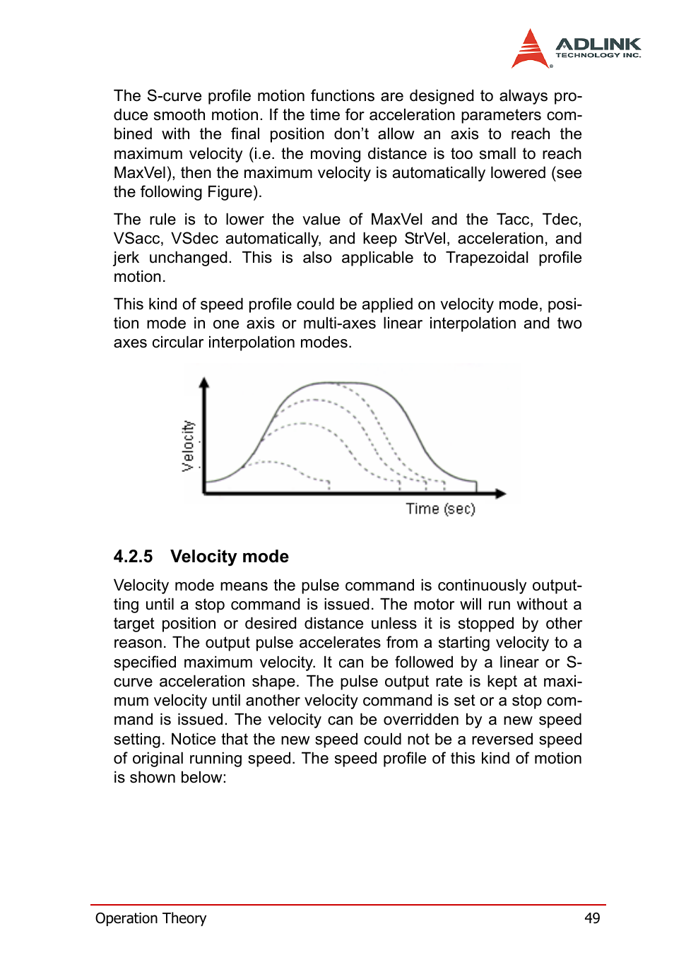 5 velocity mode, Velocity mode | ADLINK PCI-8158 User Manual | Page 59 / 220