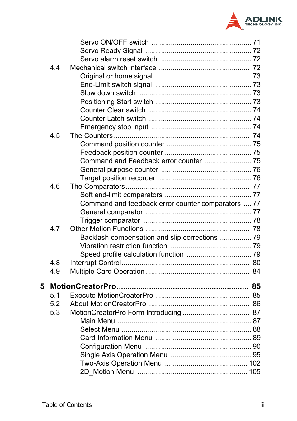 ADLINK PCI-8158 User Manual | Page 7 / 220