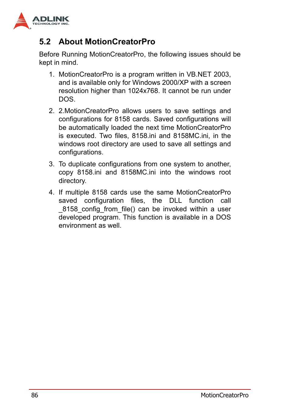 2 about motioncreatorpro, About motioncreatorpro | ADLINK PCI-8158 User Manual | Page 96 / 220