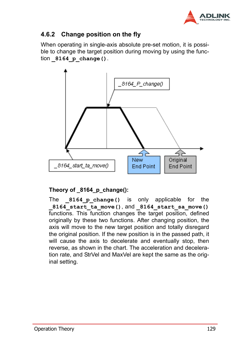 2 change position on the fly, Change position on the fly | ADLINK PCI-8164 User Manual | Page 141 / 310