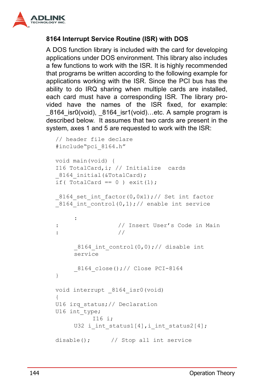 ADLINK PCI-8164 User Manual | Page 156 / 310