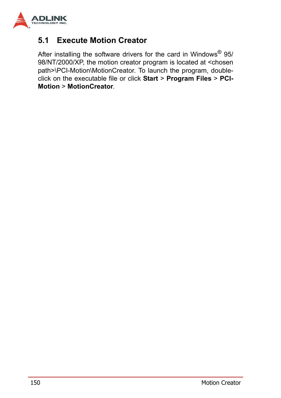 1 execute motion creator, Execute motion creator | ADLINK PCI-8164 User Manual | Page 162 / 310