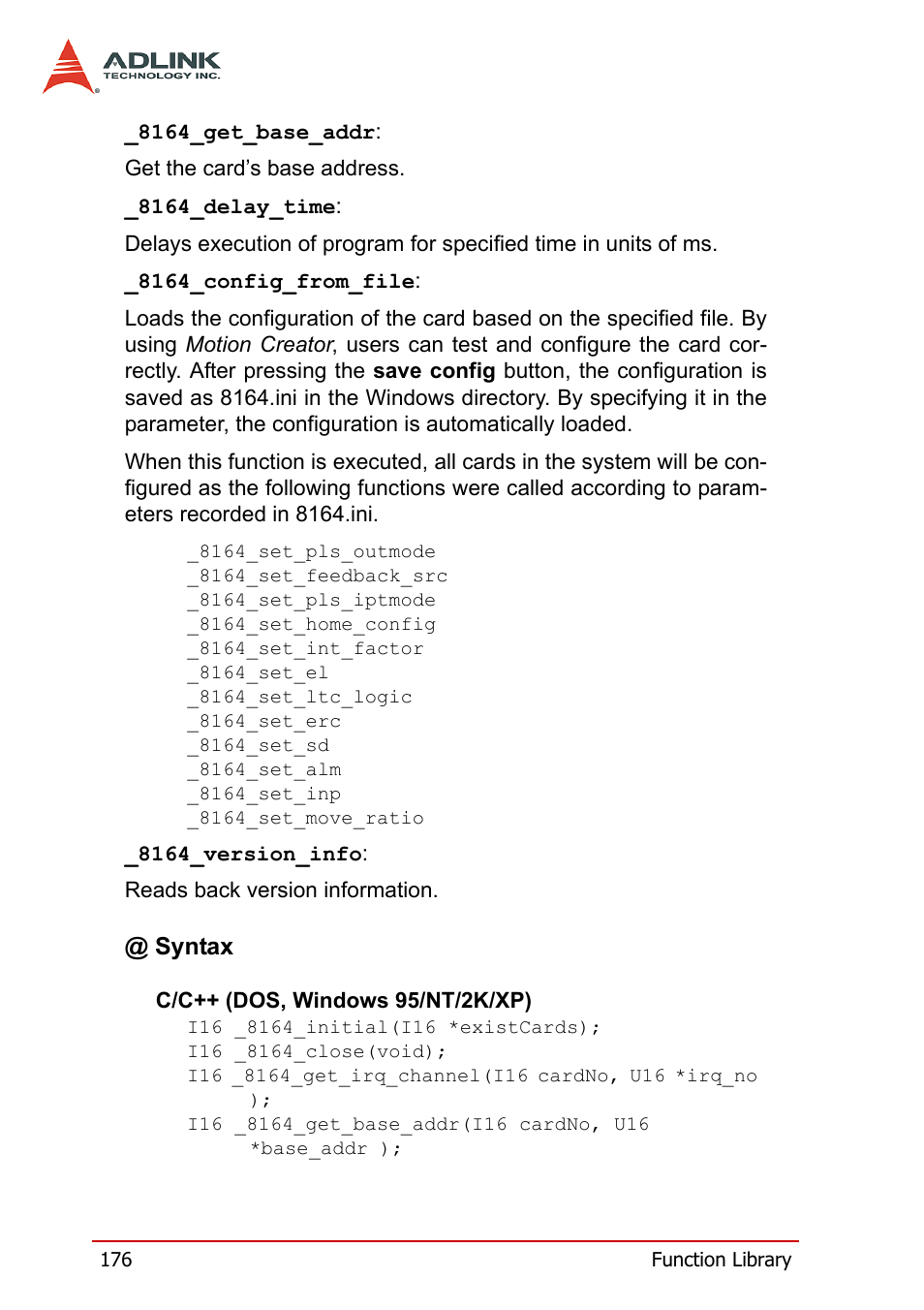 ADLINK PCI-8164 User Manual | Page 188 / 310
