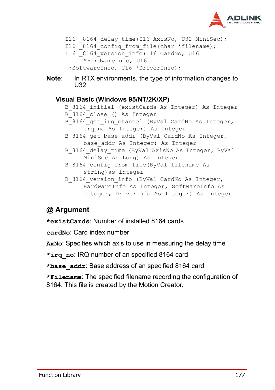 ADLINK PCI-8164 User Manual | Page 189 / 310