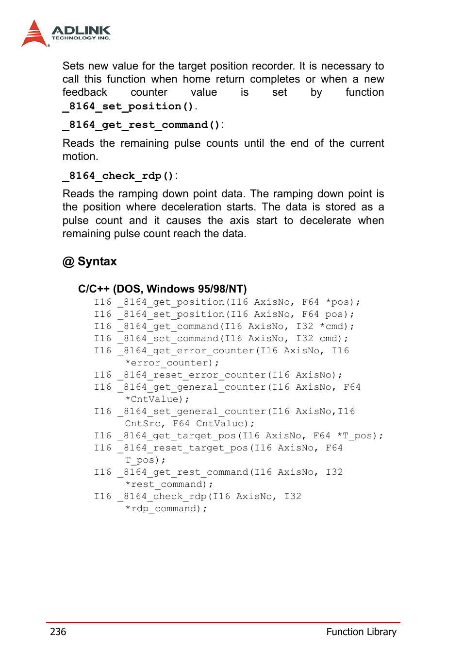 ADLINK PCI-8164 User Manual | Page 248 / 310