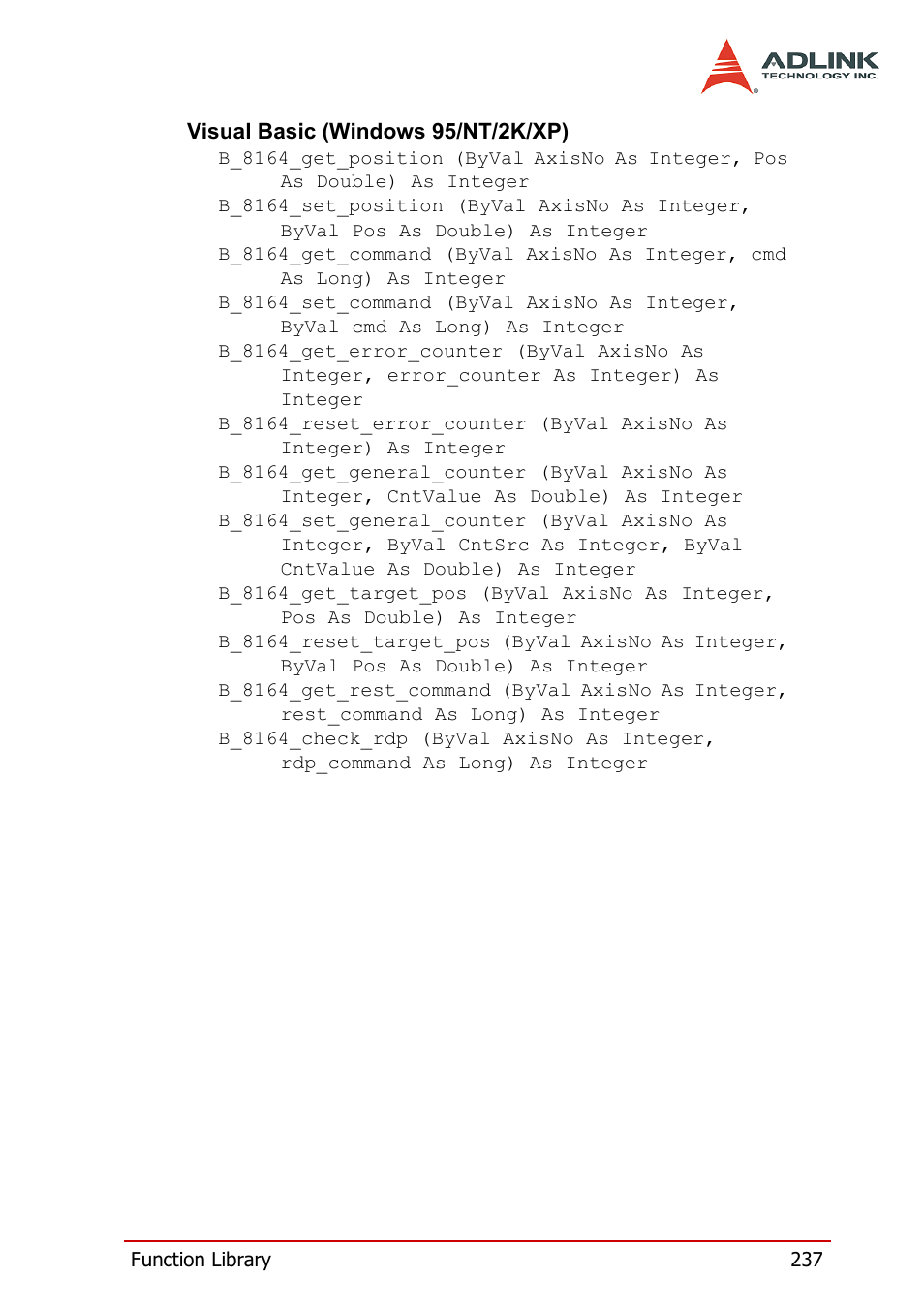 ADLINK PCI-8164 User Manual | Page 249 / 310
