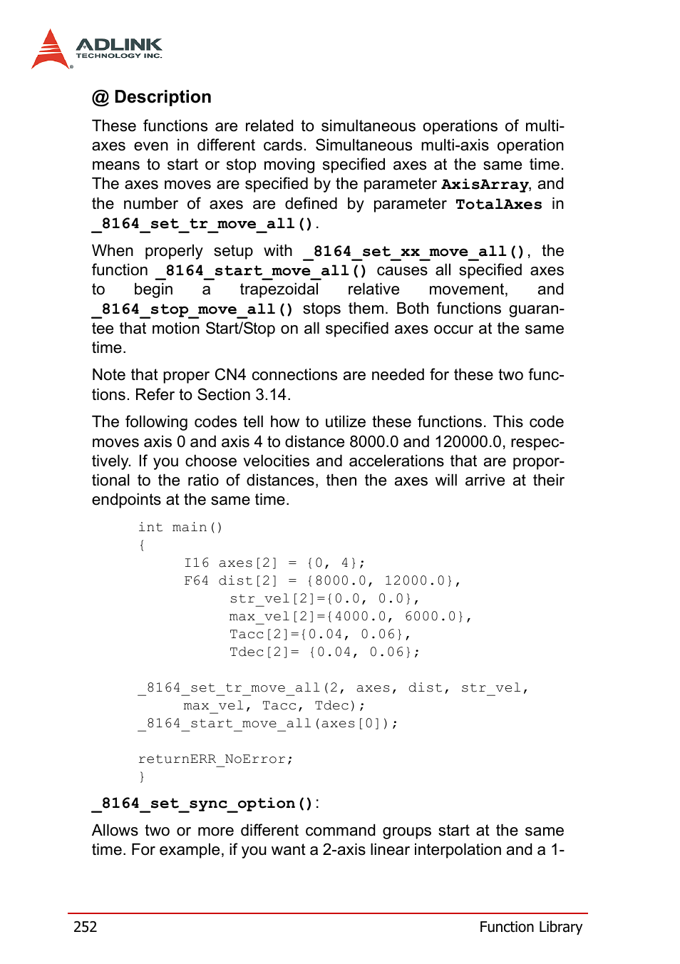 ADLINK PCI-8164 User Manual | Page 264 / 310