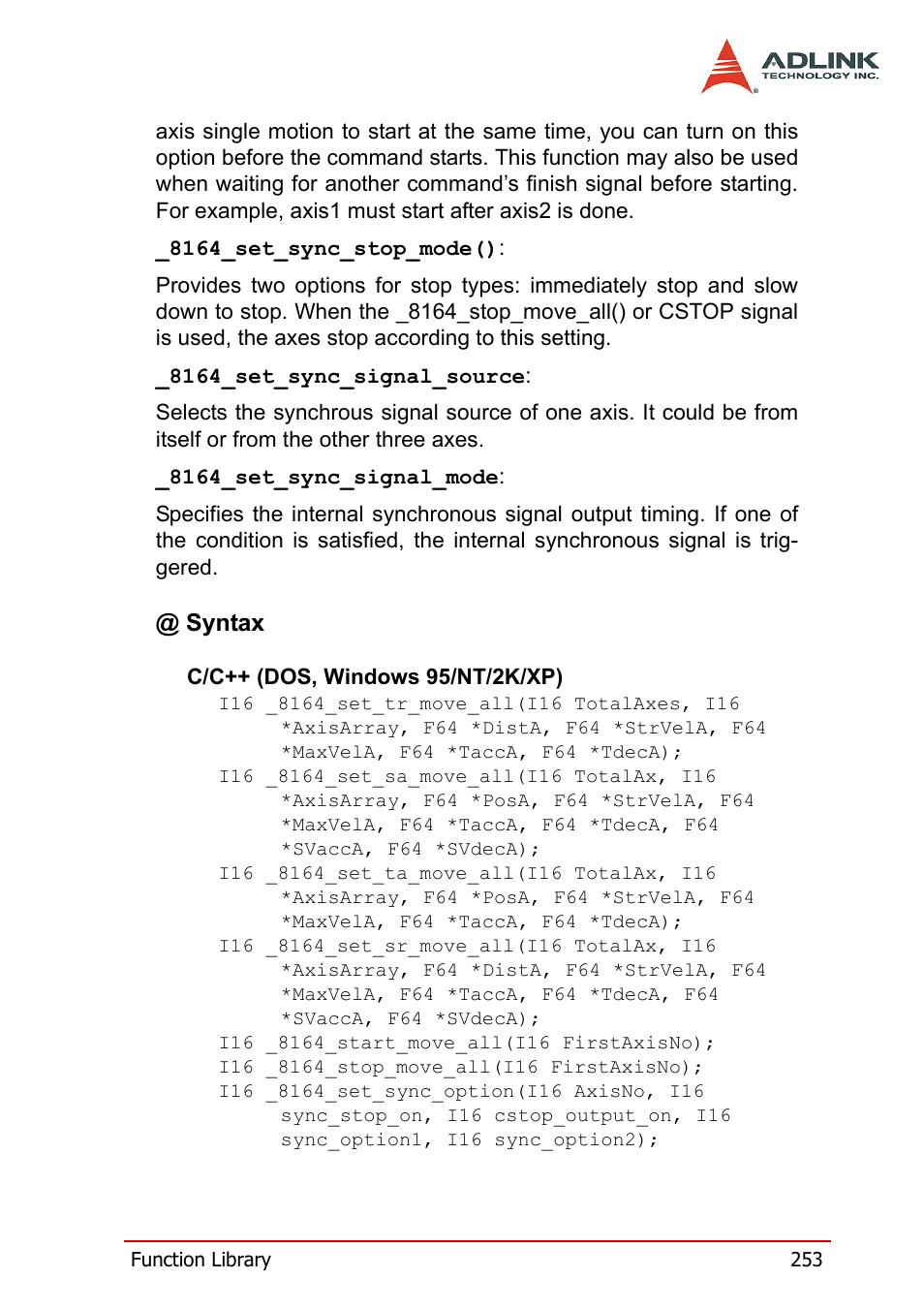 ADLINK PCI-8164 User Manual | Page 265 / 310