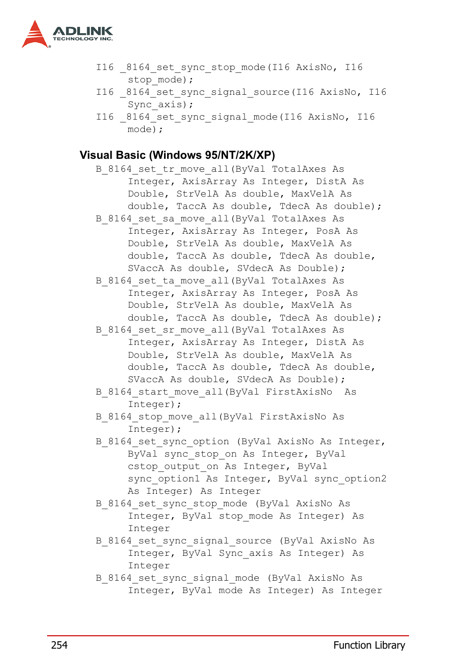 ADLINK PCI-8164 User Manual | Page 266 / 310