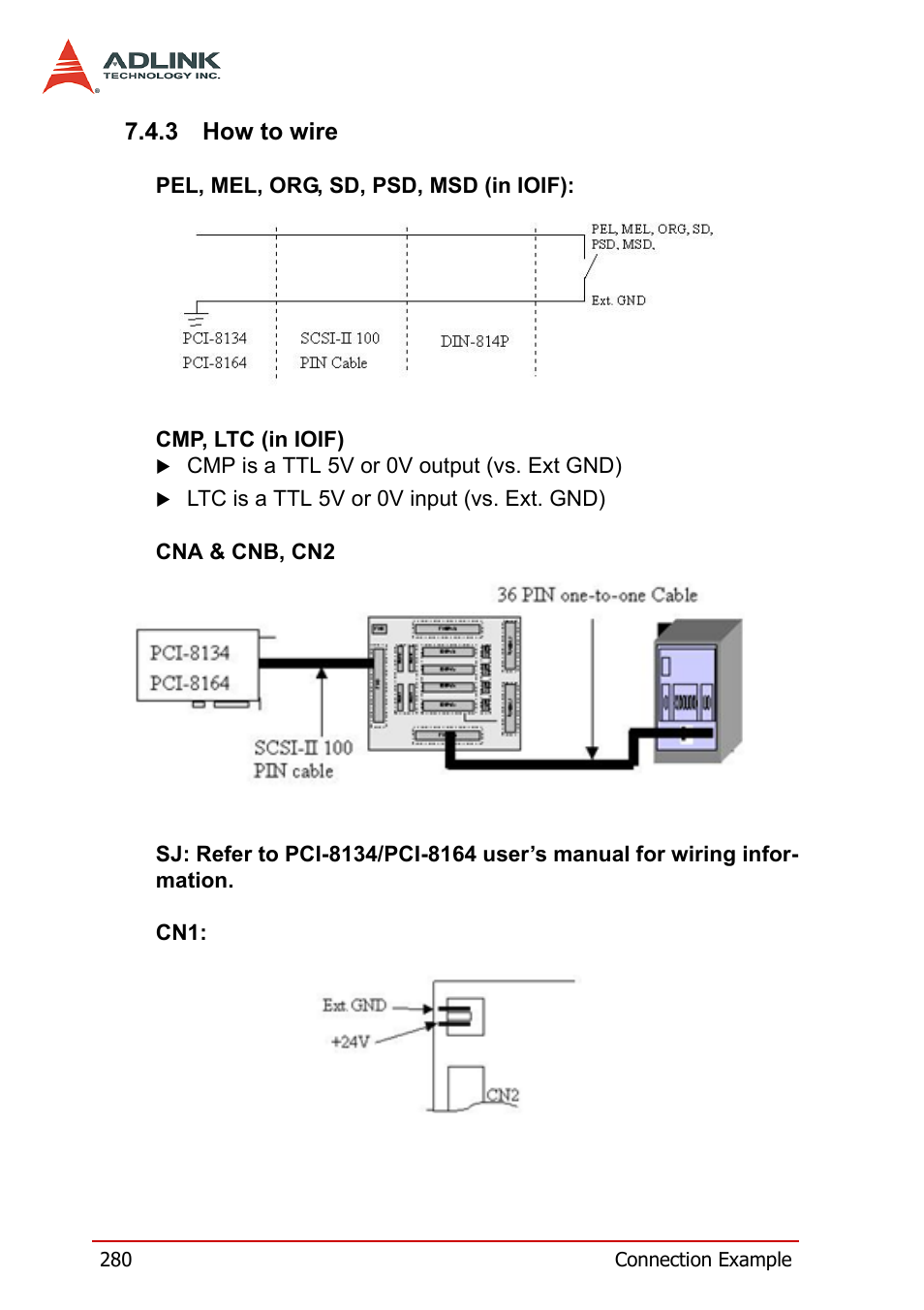3 how to wire, How to wire | ADLINK PCI-8164 User Manual | Page 292 / 310