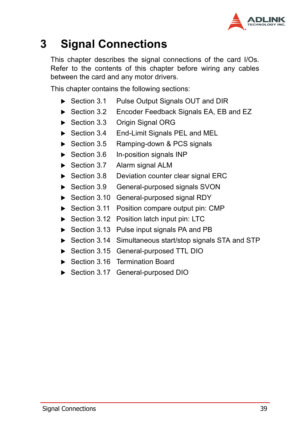 3 signal connections, 3signal connections | ADLINK PCI-8164 User Manual | Page 51 / 310