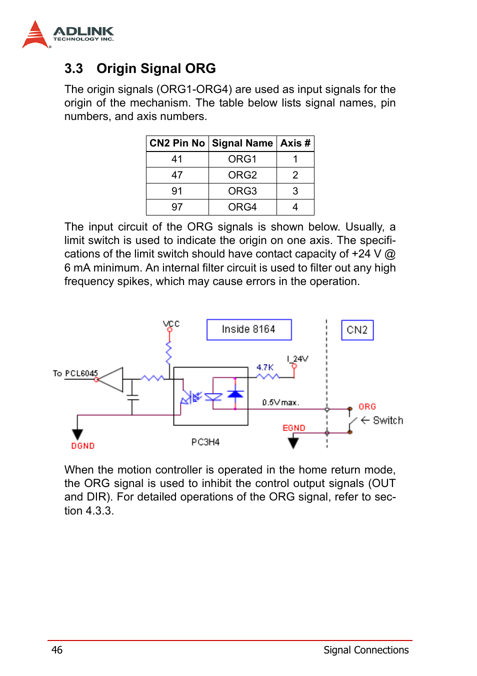 3 origin signal org, Origin signal org | ADLINK PCI-8164 User Manual | Page 58 / 310