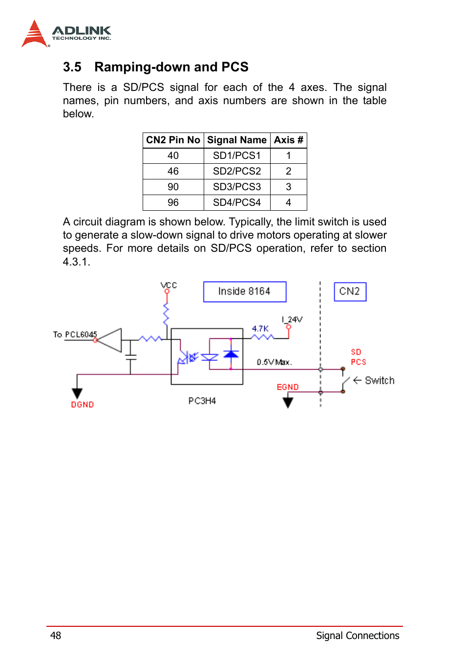 5 ramping-down and pcs, Ramping-down and pcs | ADLINK PCI-8164 User Manual | Page 60 / 310