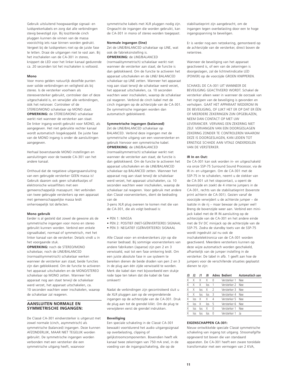 Classe Audio CA-301 User Manual | Page 14 / 20