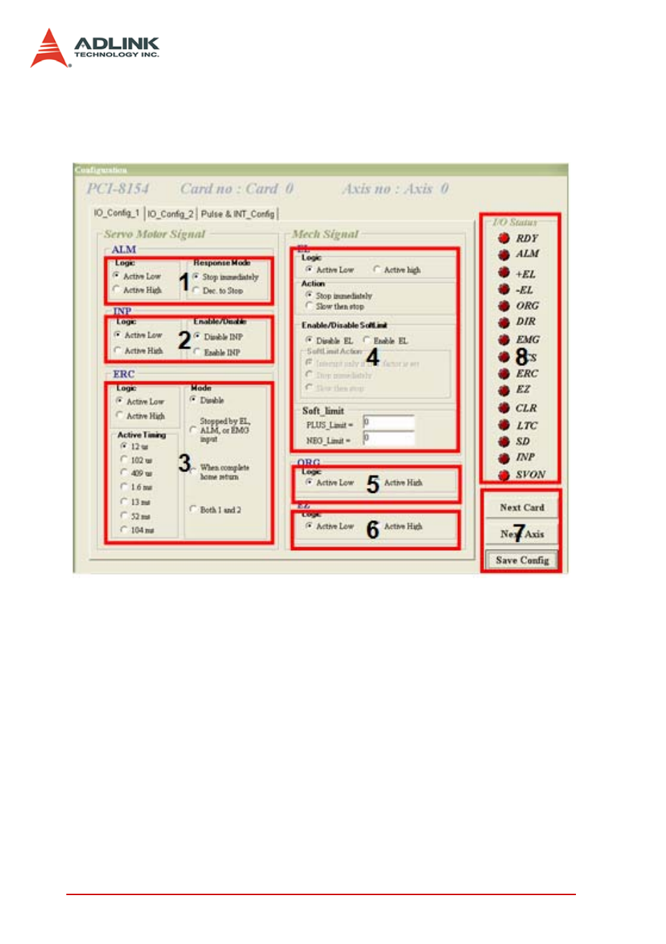 4 configuration menu, Configuration menu | ADLINK PCI-8154 User Manual | Page 104 / 228