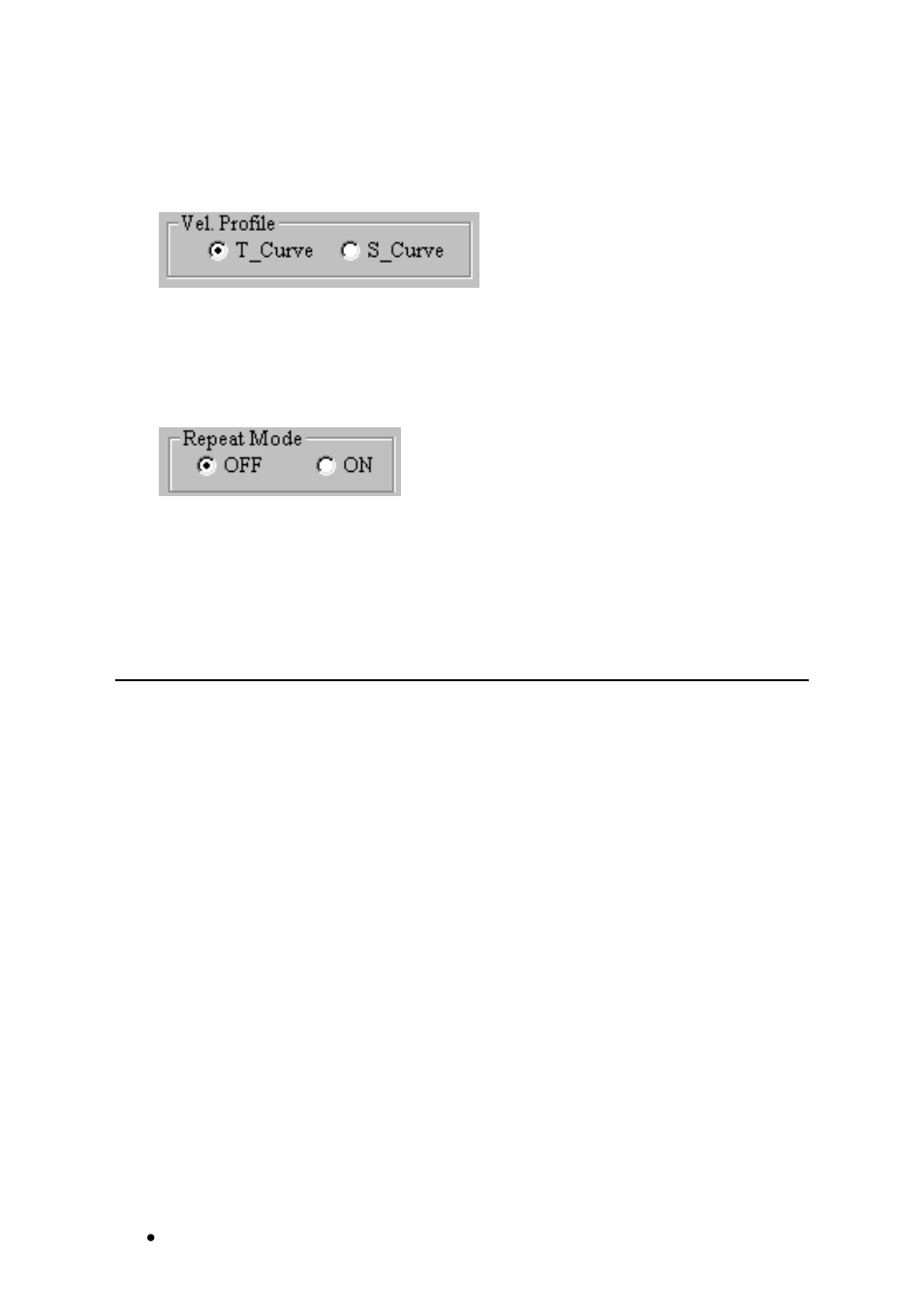 8 velocity profile selection, 9 repeat mode, Velocity profile selection | Repeat mode | ADLINK PCI-8134A User Manual | Page 84 / 175