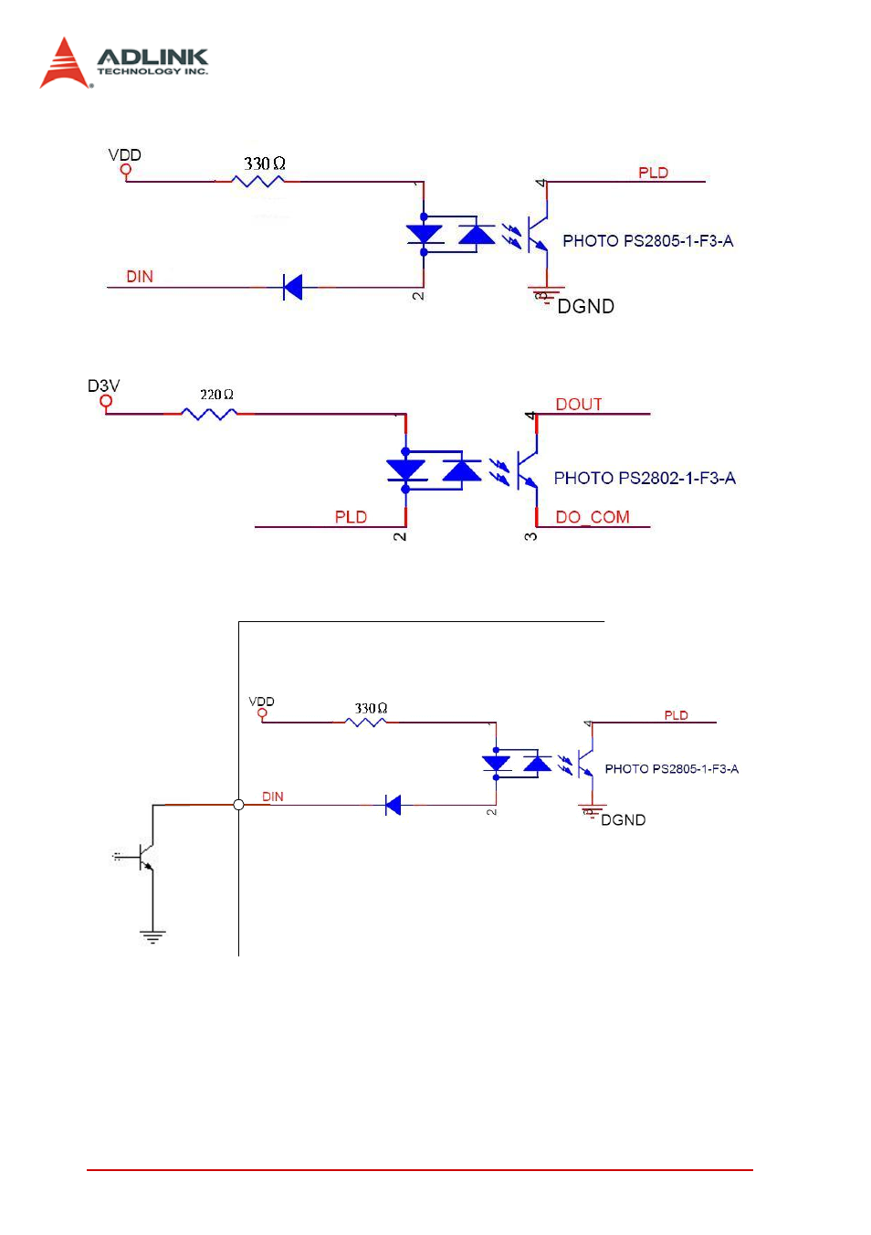 1 isolated input channels, 2 isolated output channels, 3 example of input connection | ADLINK PCI-8144 User Manual | Page 36 / 166