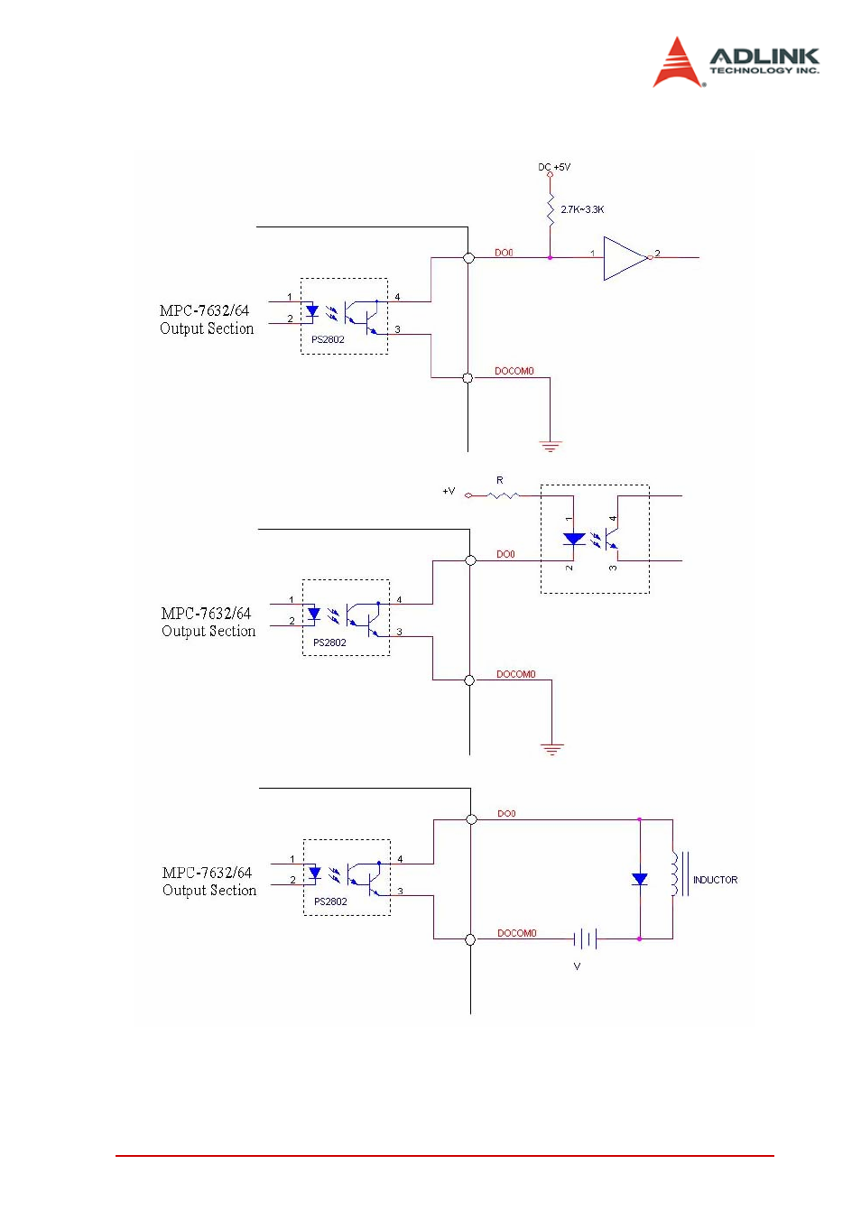 4 example of output connection, 8 jp2 pin define for stepping singal (optional), Example of output connection | Jp2 pin define for stepping singal (optional) | ADLINK PCI-8144 User Manual | Page 37 / 166